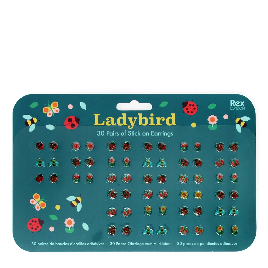 pegatinas de pendientes (30 pares) - ladybird