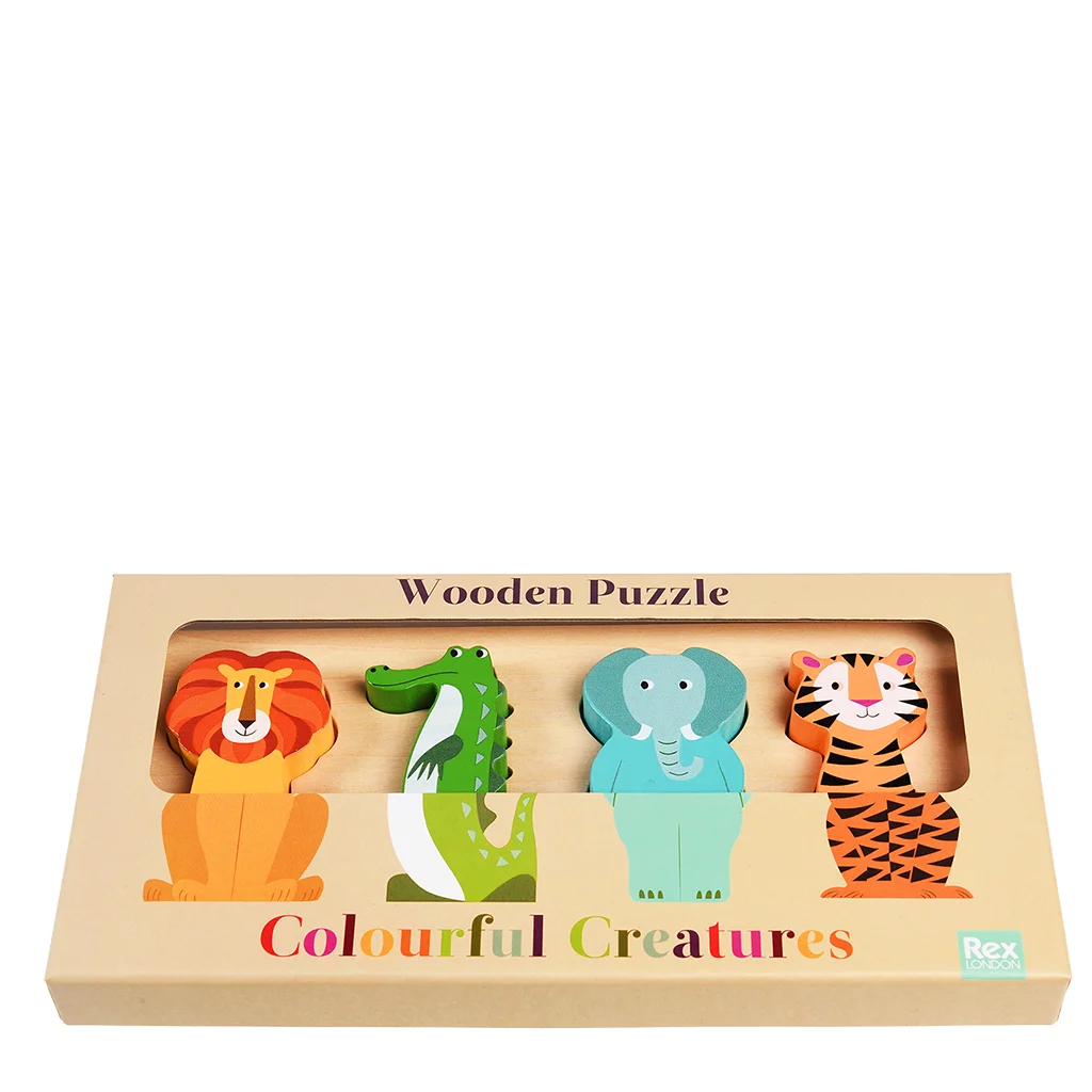 puzzle en bois colourful creatures