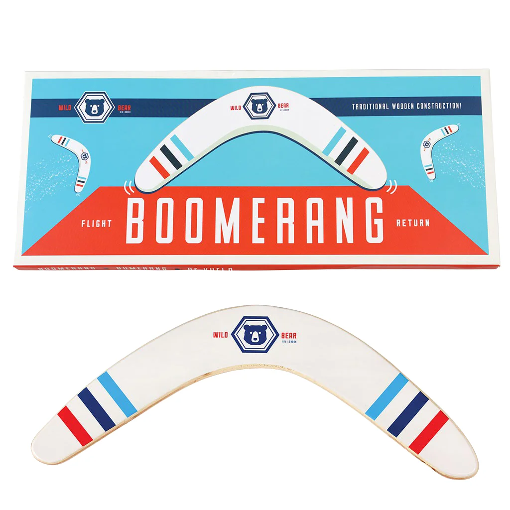 boomerang en bois wild bear