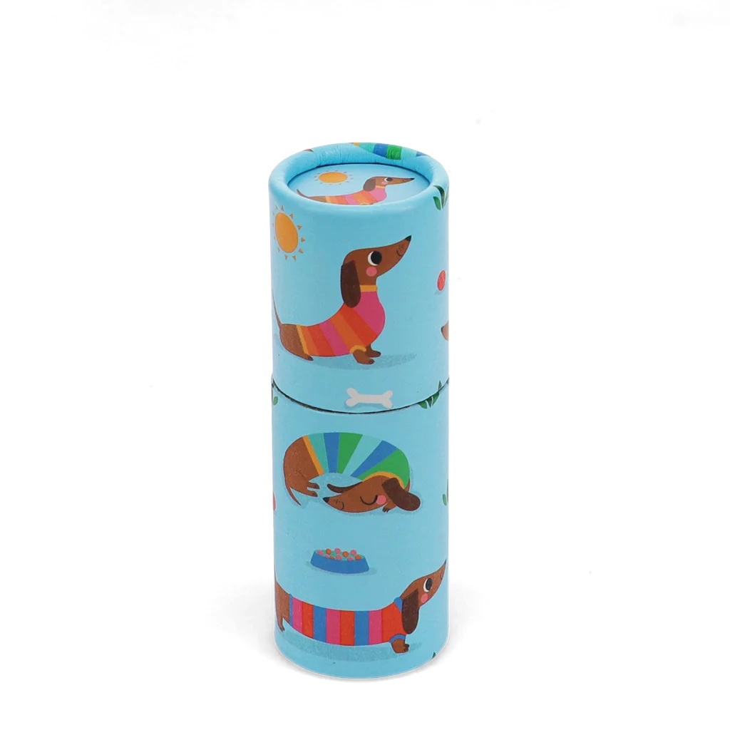 tube de crayons de couleur - sausage dog