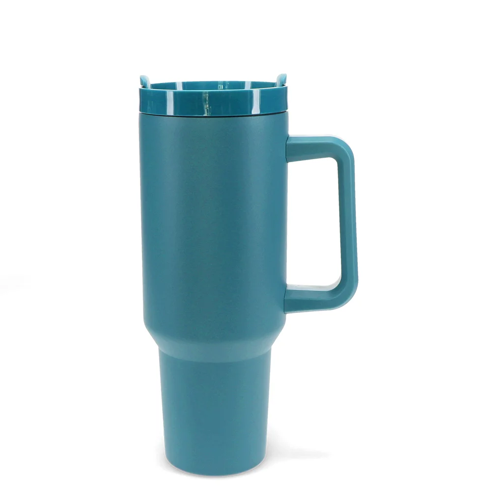 travel tumbler with handle (1.2ltr) - petrol blue