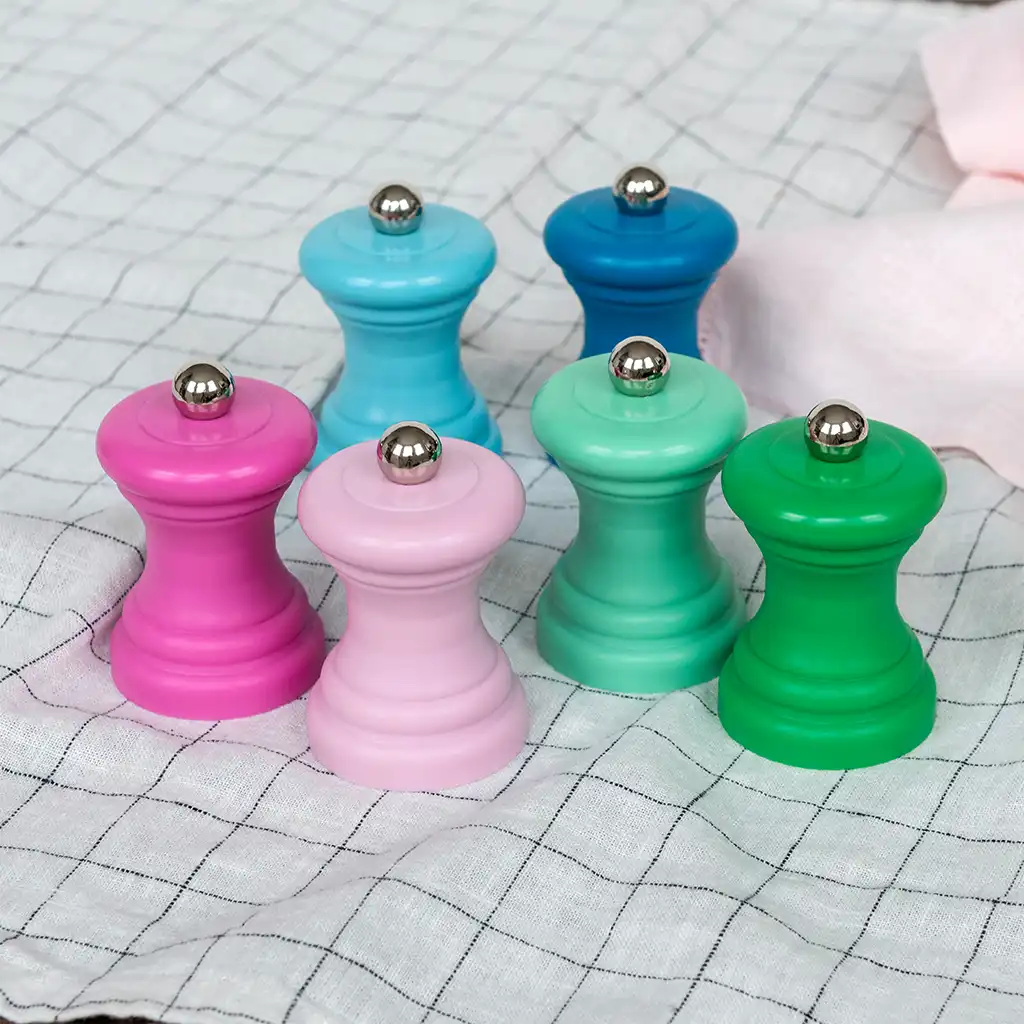 travel salt & pepper mill set - pink