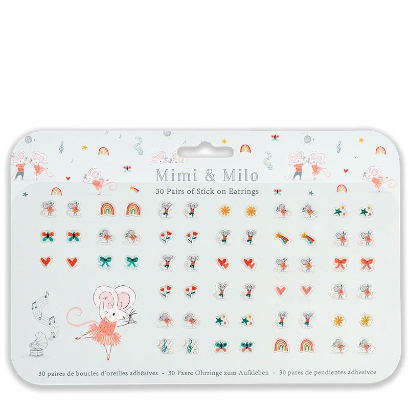 stick on earrings (30 pairs) - mimi and milo