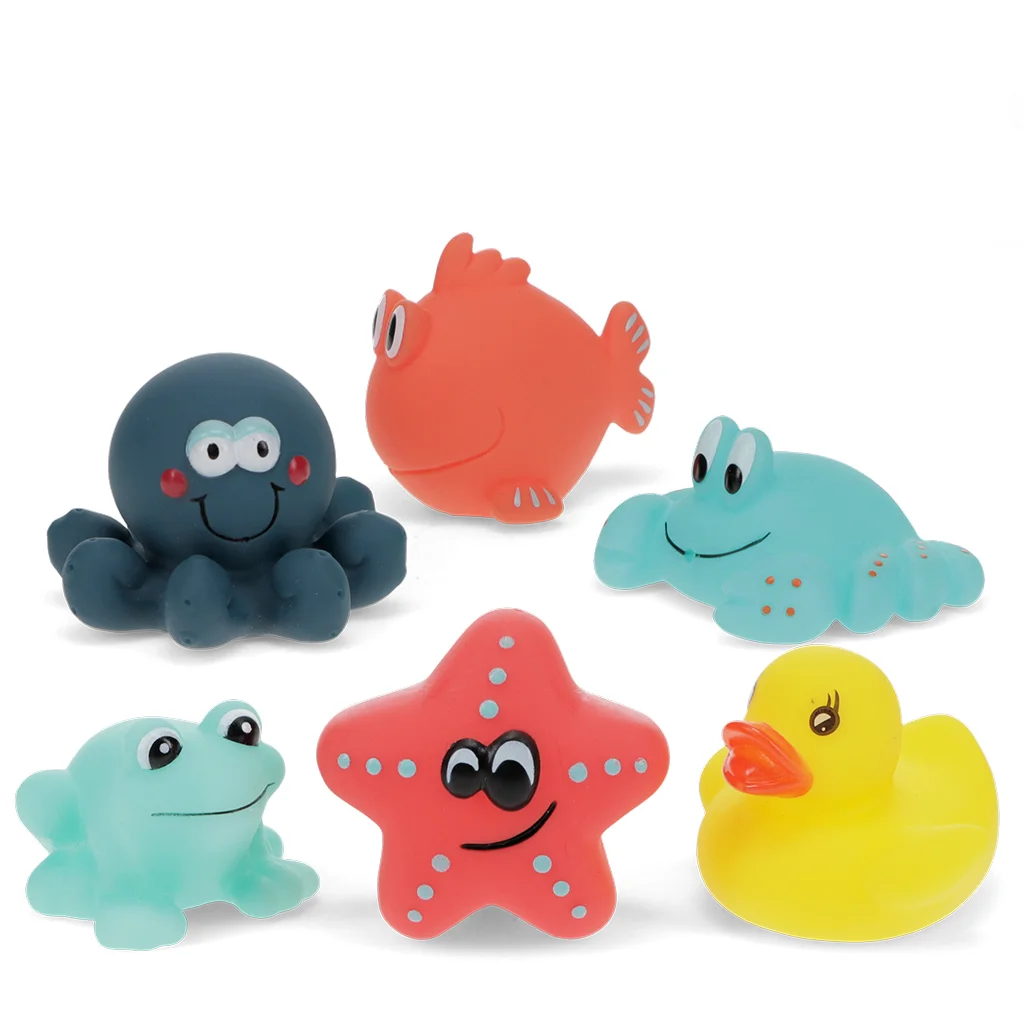 jouets de bain (lot de 6) - animaux aquatiques