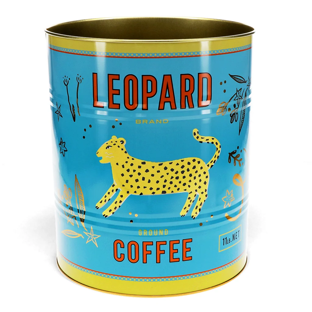 latas de almacenamiento grandes (juego de 2) - leopardo