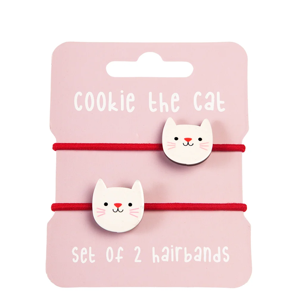 hair ties (set of 2) - cookie the cat