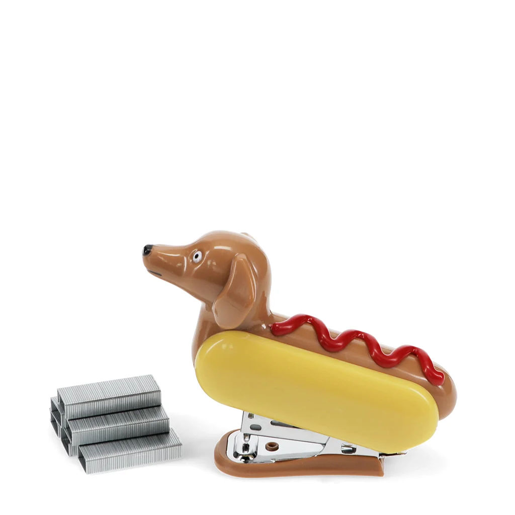 mini stapler with 1000 staples - hot dog