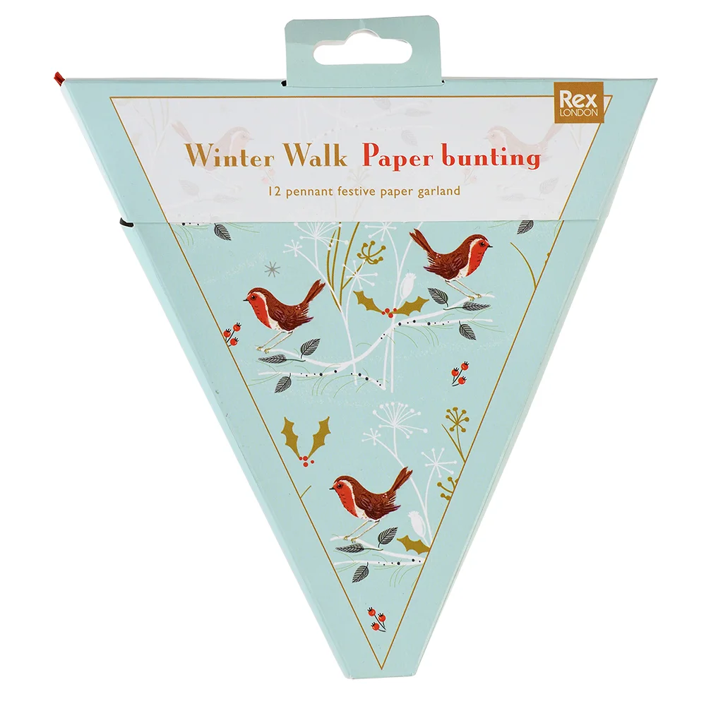 paper bunting (3 metres) - winter walk