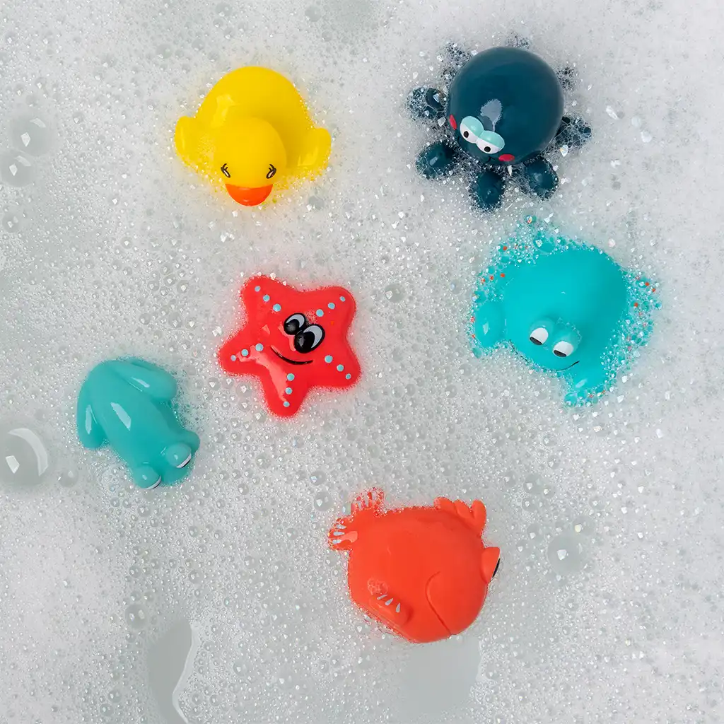 jouets de bain (lot de 6) - animaux aquatiques