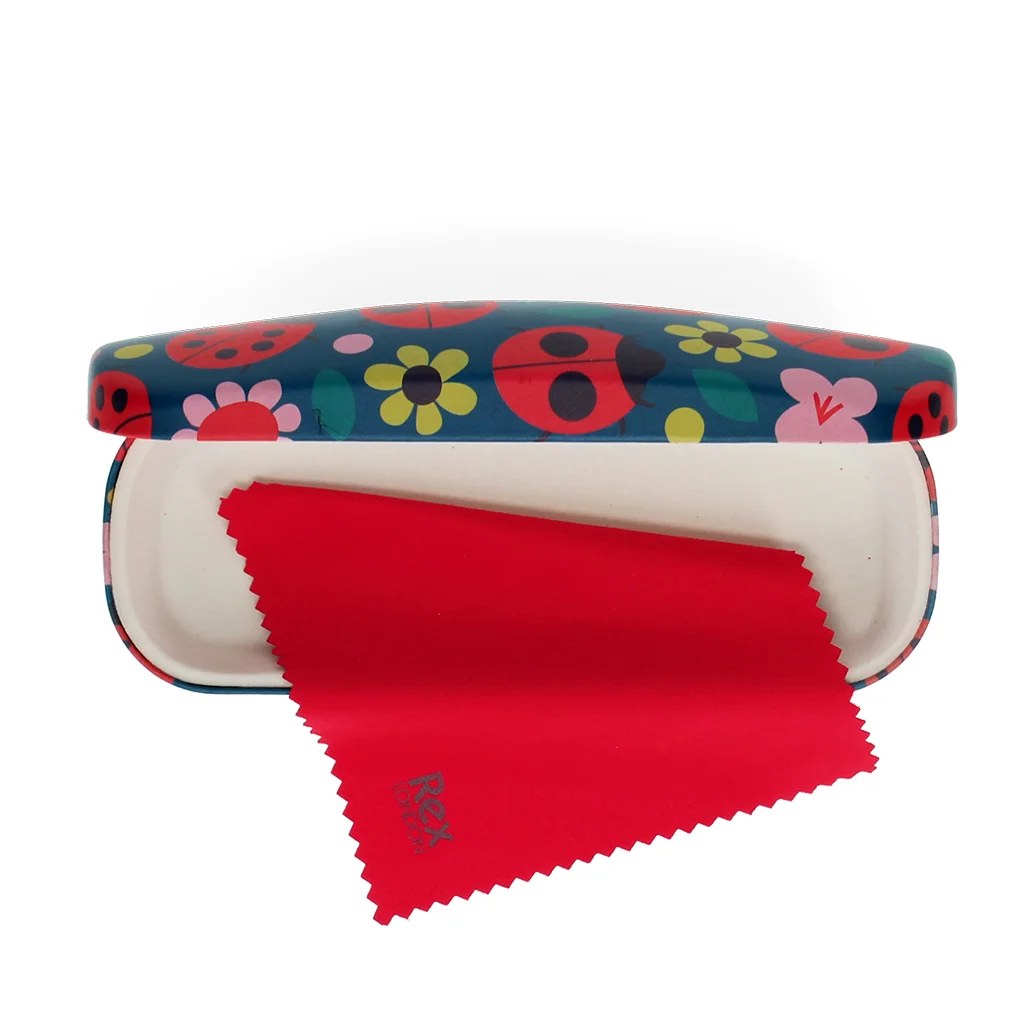 glasses case & cleaning cloth - ladybird