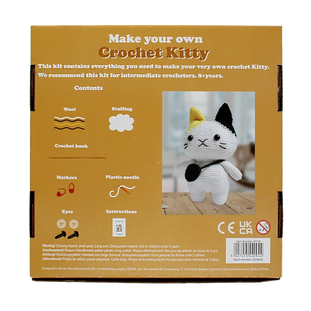 fabriquez votre propre kit animaux au crochet - chat