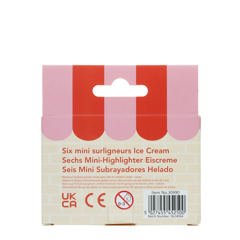 mini highlighters (set of 4) - ice cream