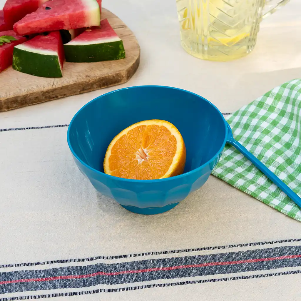 melamine bowl - petrol blue