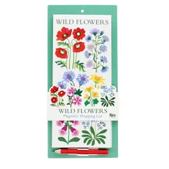 magnetic shopping list - wild flowers magnetic shopping list - wild flowers