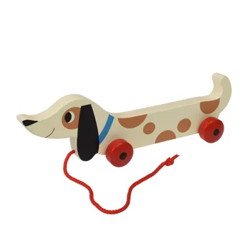 wooden pull toy - charlie the sausage dog wooden pull toy - charlie the sausage dog