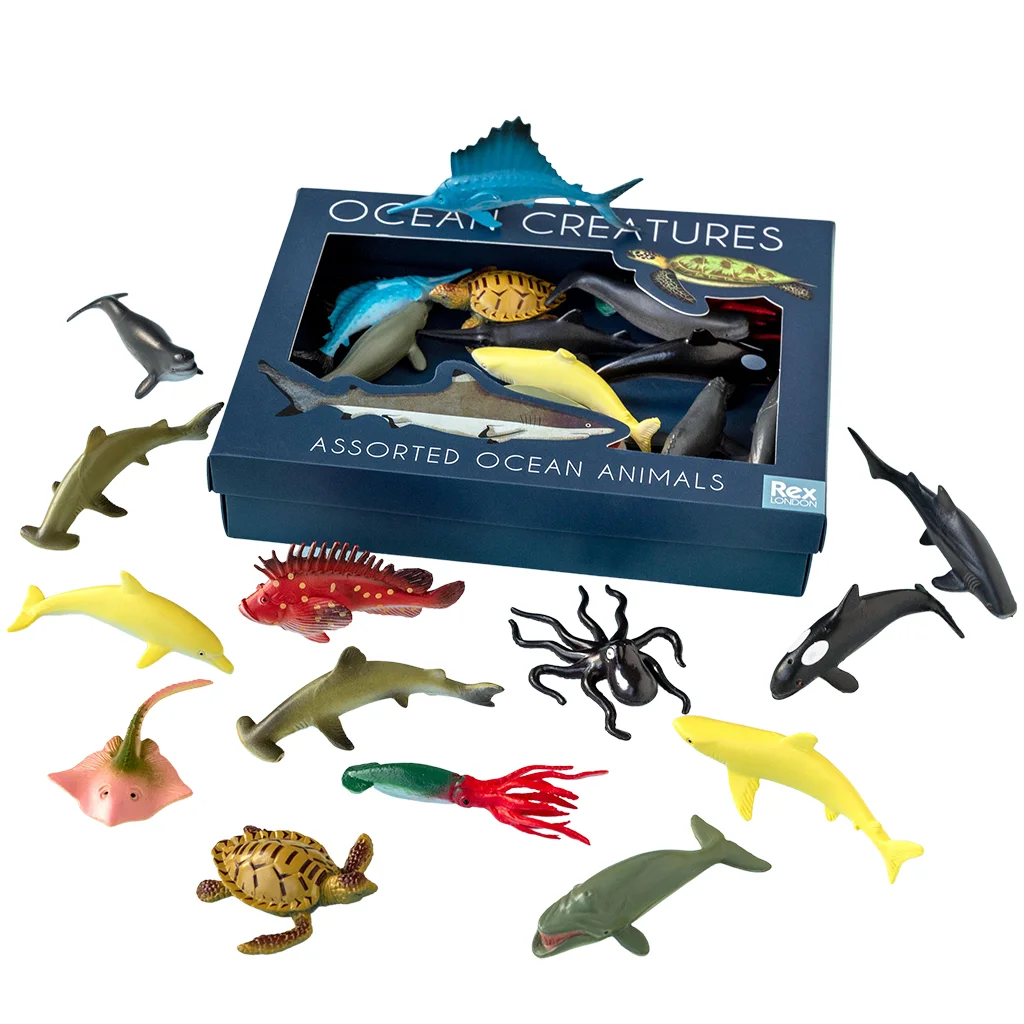 assorted ocean animals (box of 16)