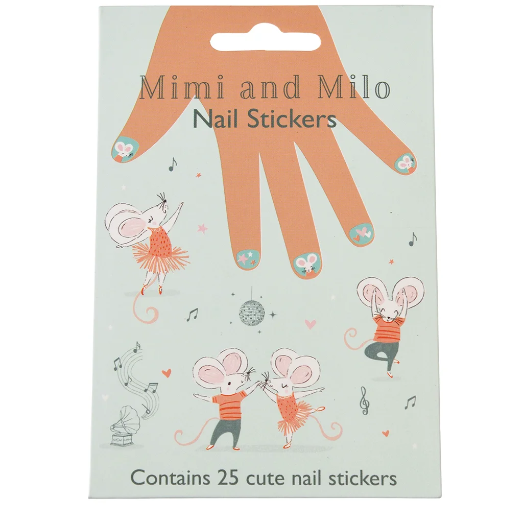 pegatinas de uñas mimiymilo (paquete de 25)