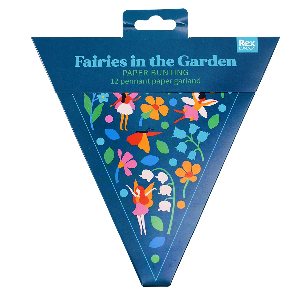 paper bunting (3 metres) - fairies in the garden