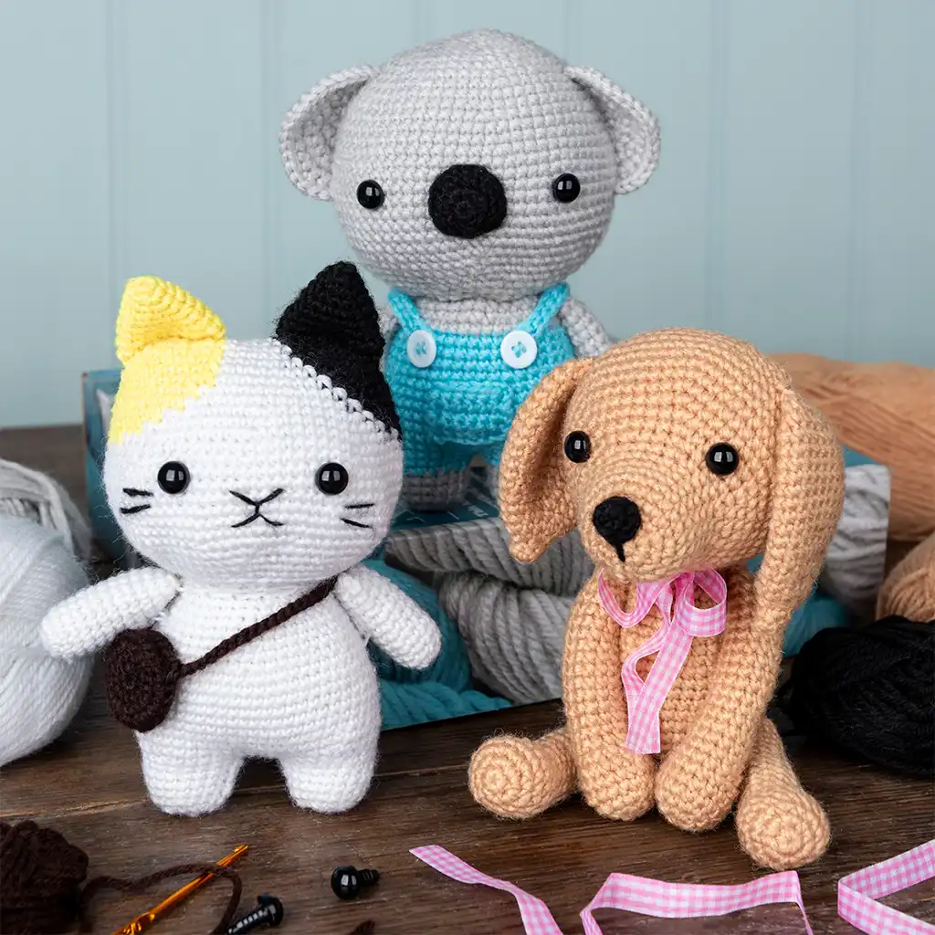 make your own crochet animal kit - koala