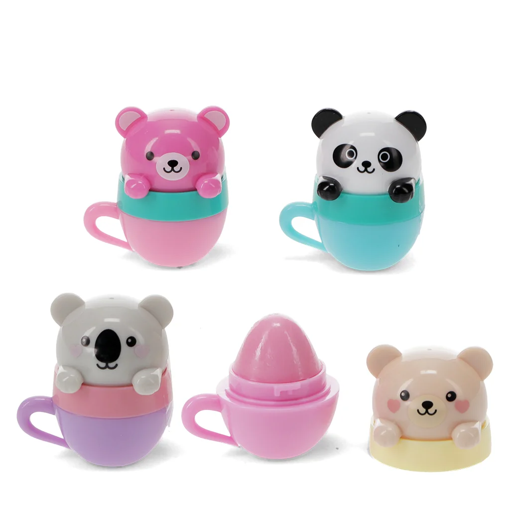 mini-lippenbalsam mit beerenduft (sortiert) - teetasse animal friends