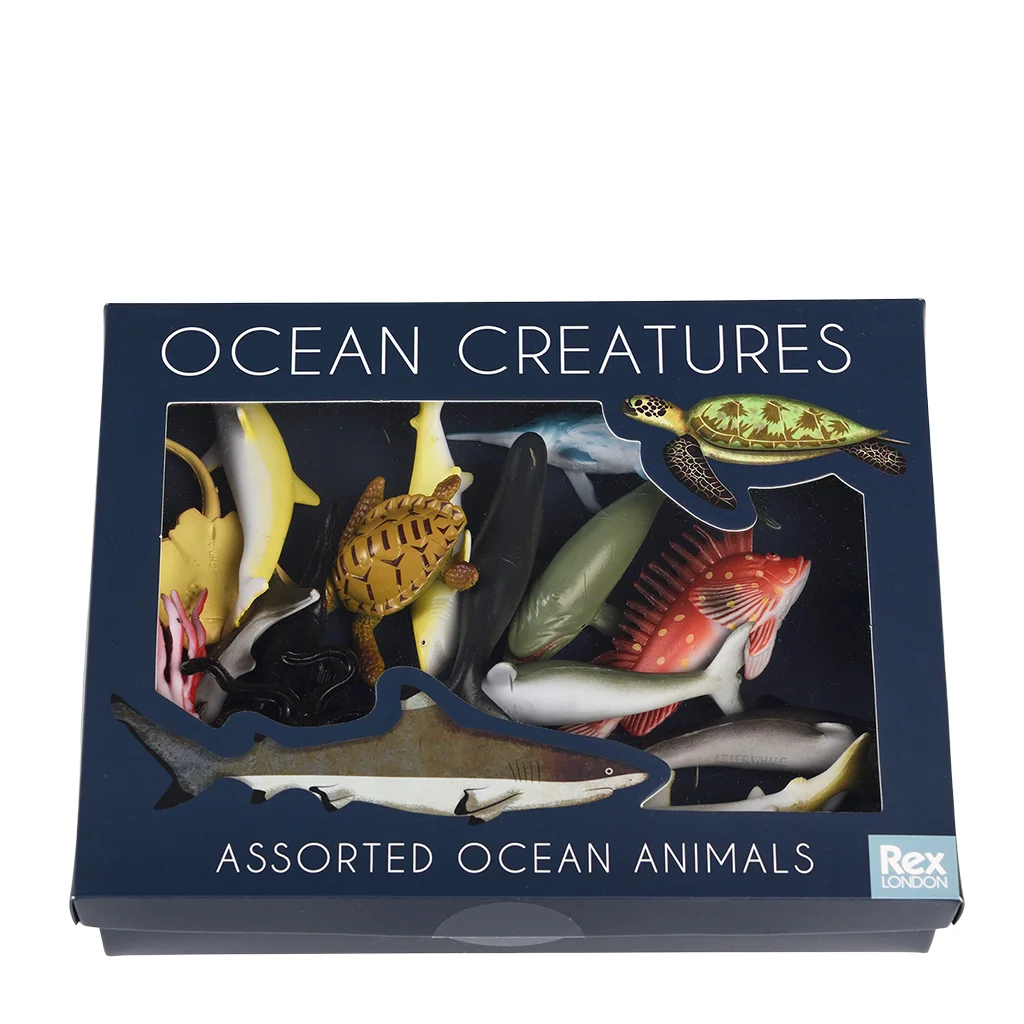 assorted ocean animals (box of 16)