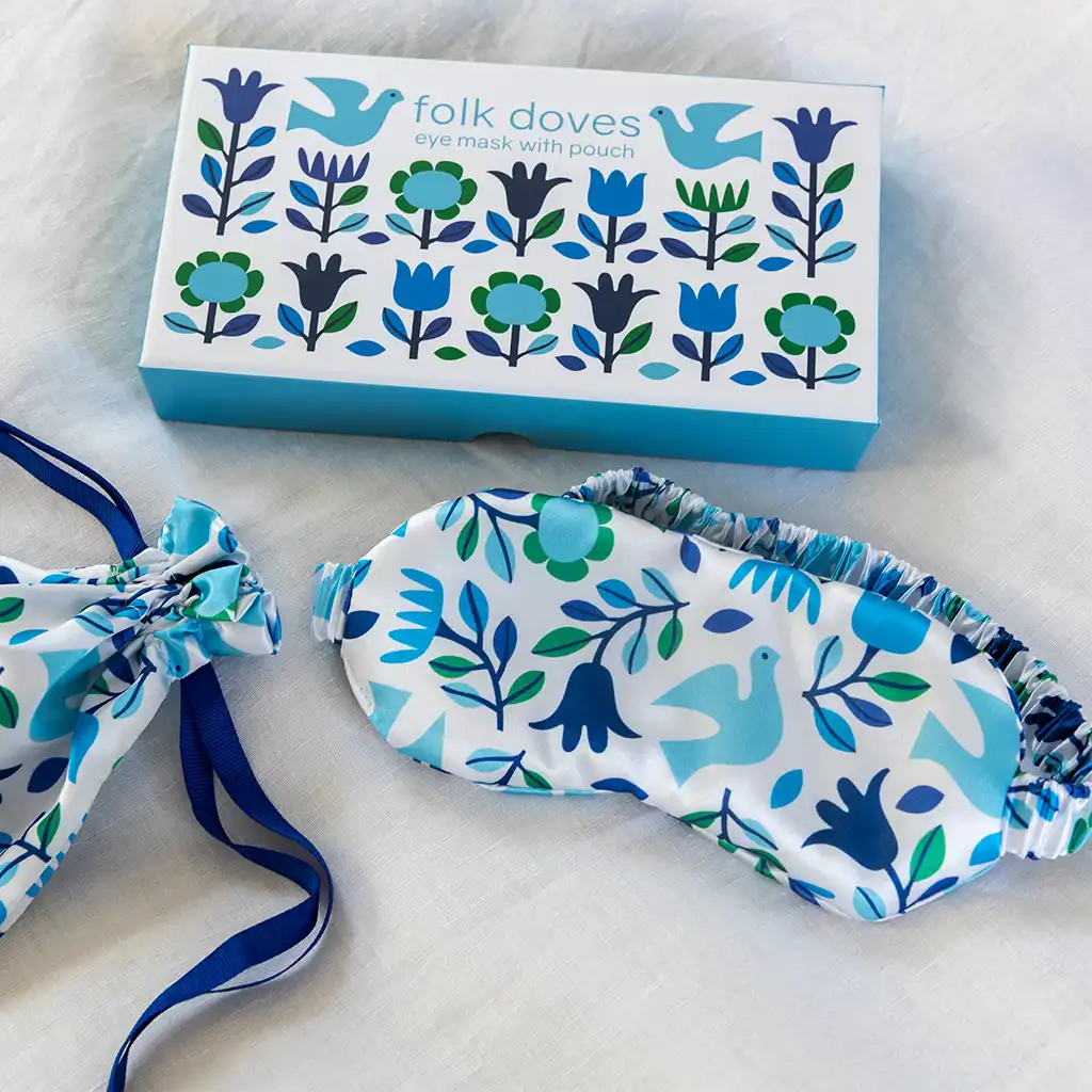 masque pour les yeux avec pochette folk doves