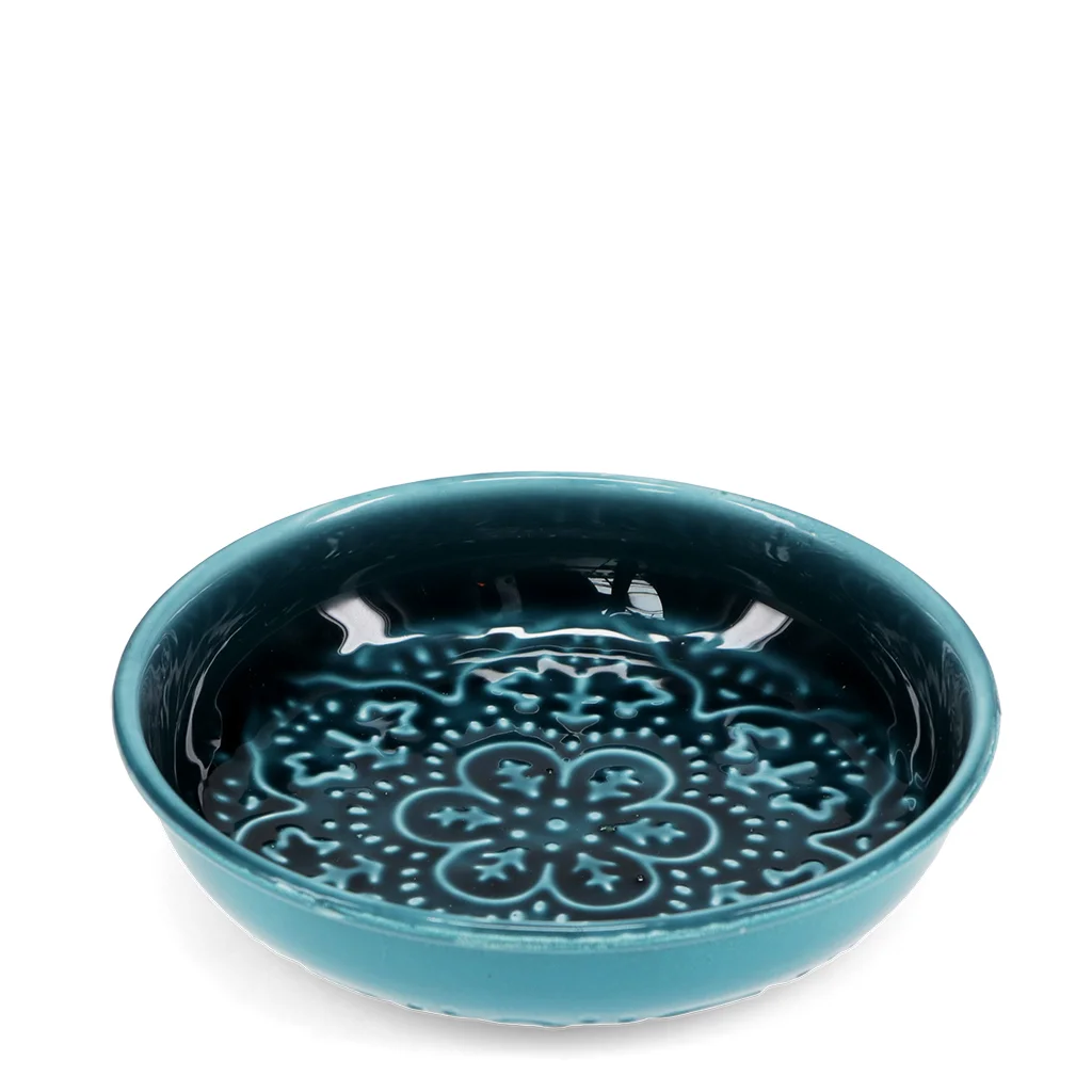 enamel trinket dish - blue