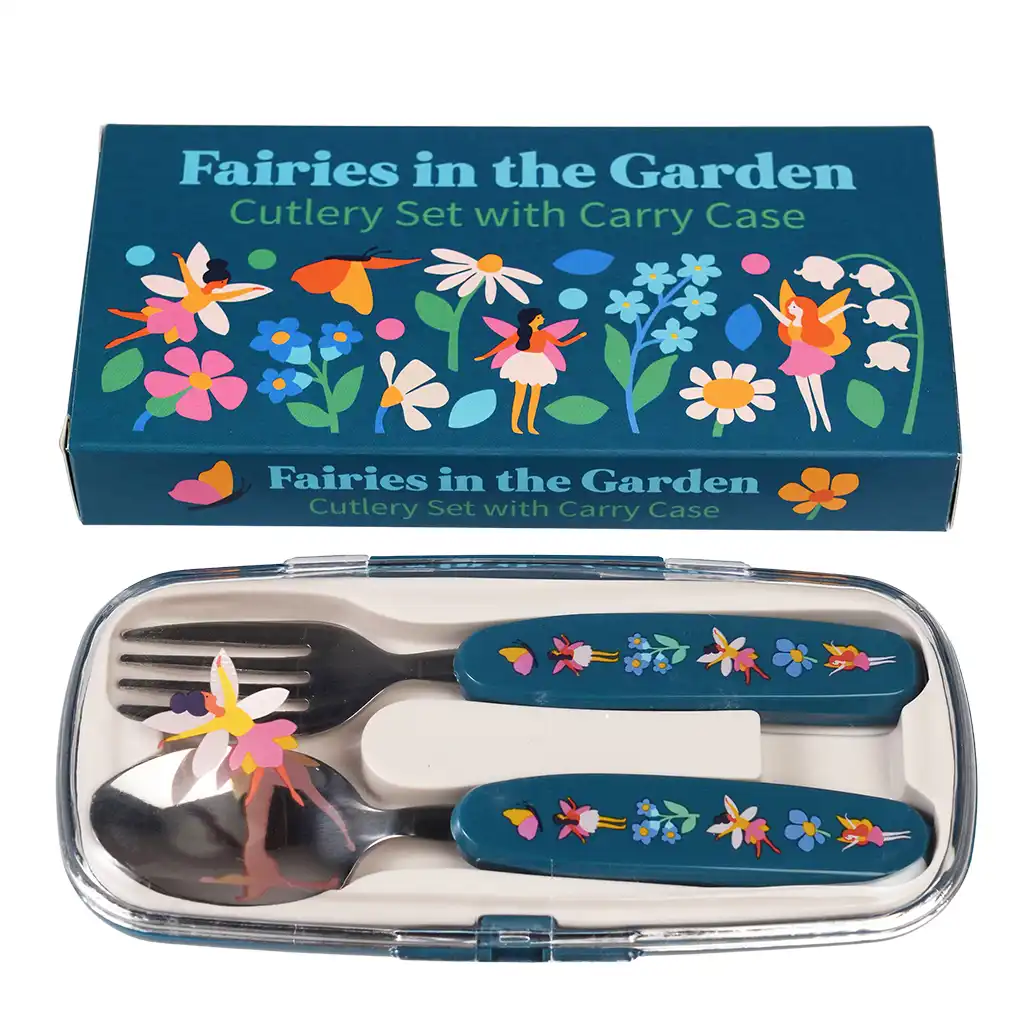 children's cutlery set - fairies in the garden