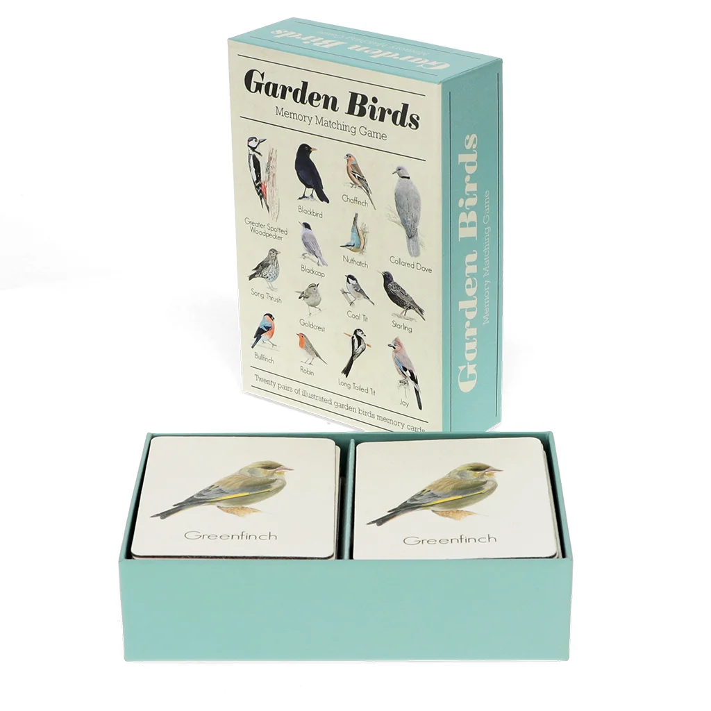 juego de memoria (20 pares) - garden birds