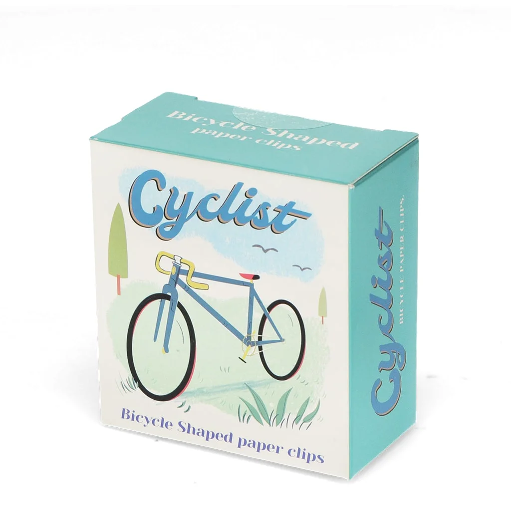 paper clips (box of 20) - cyclist