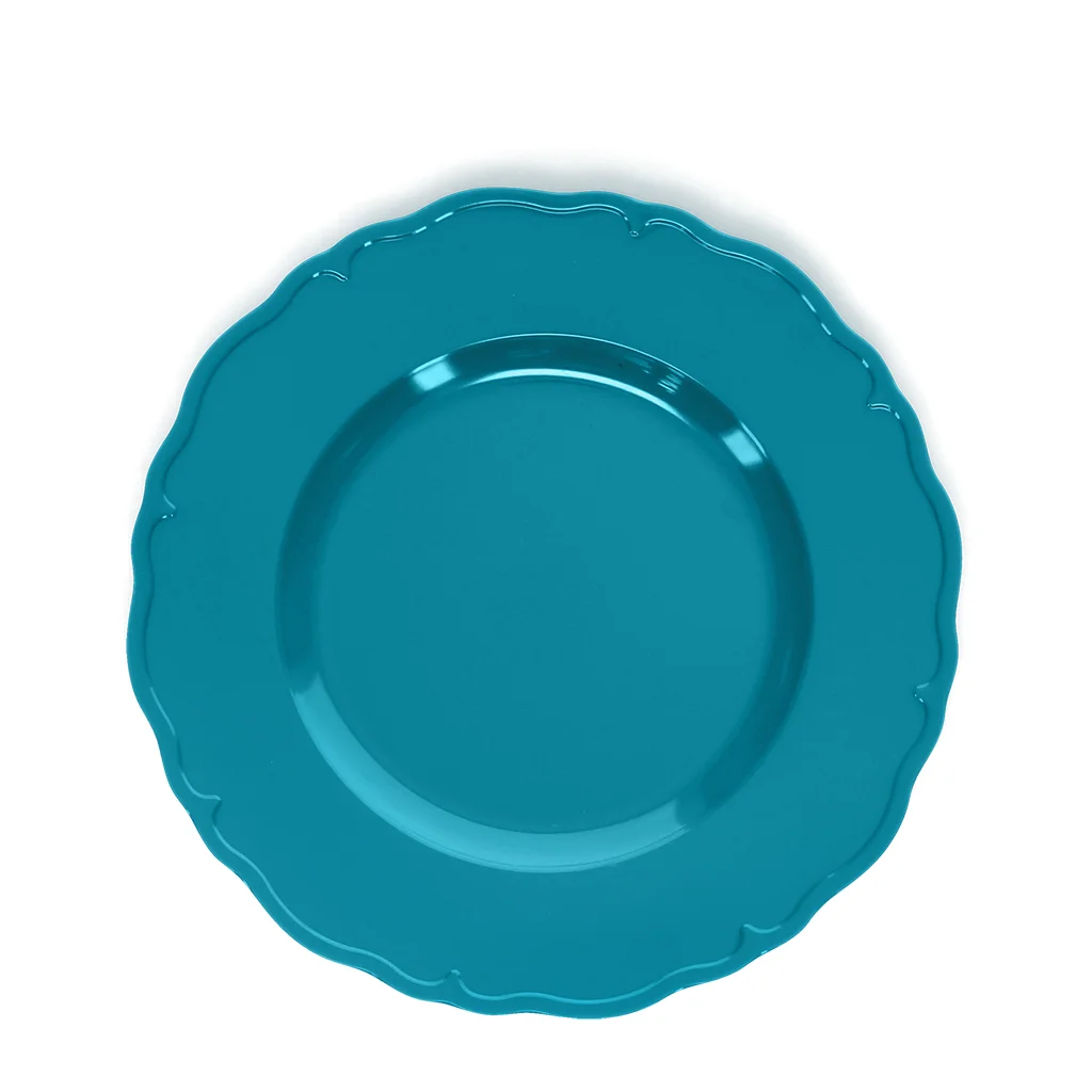 assiette mélamine (20cm) - bleu pétrole