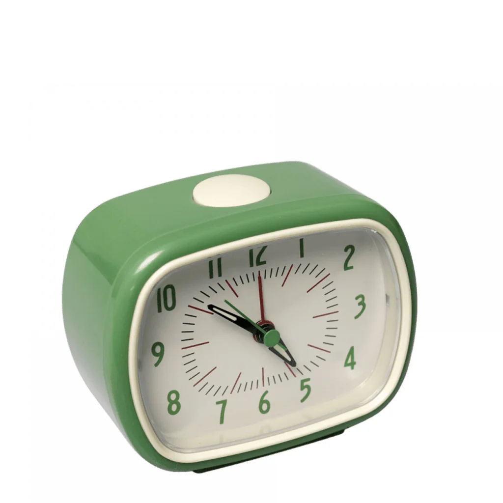 retro alarm clock - green