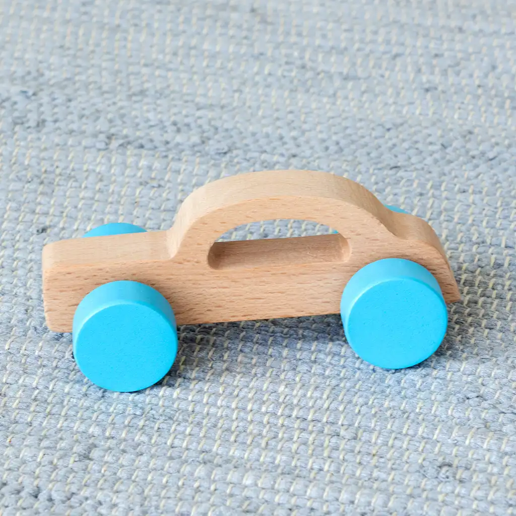 wooden push along toy - car