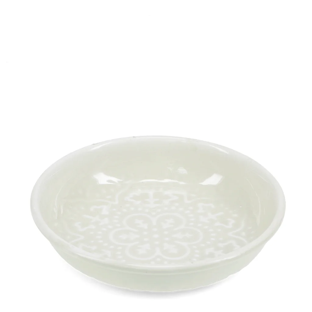 enamel trinket dish - light grey