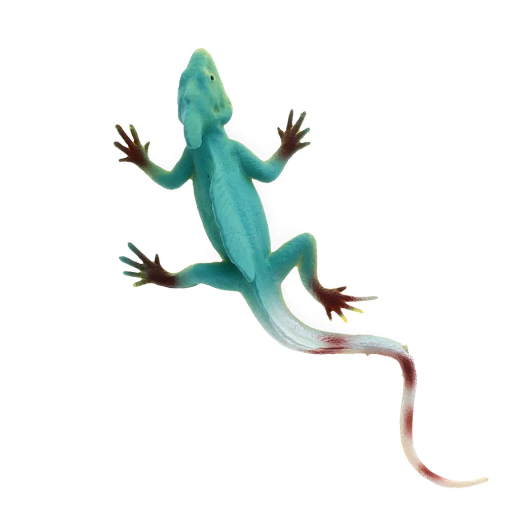 realistic double crown lizard toy