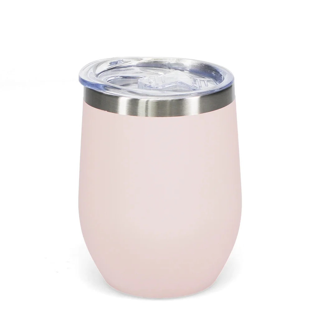 vaso de viaje con revestimiento de goma 350 ml - rosa