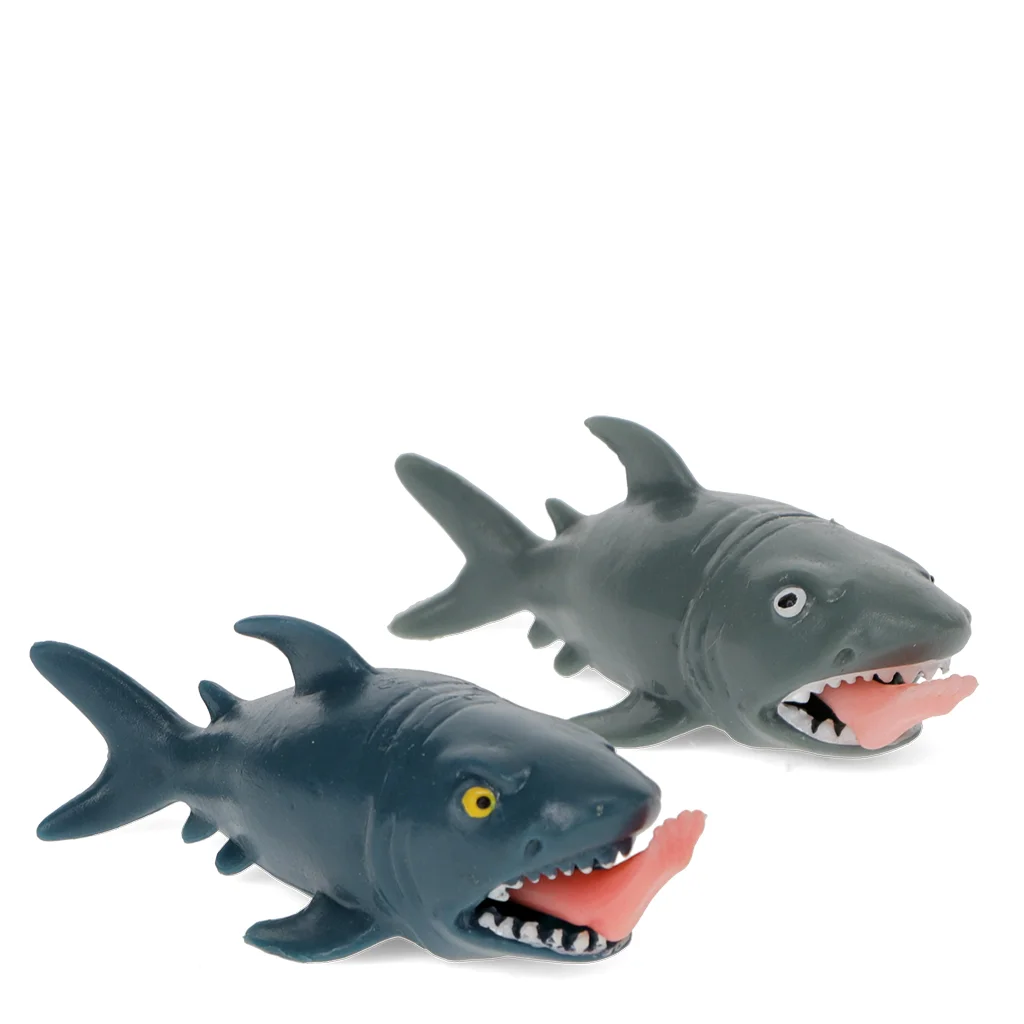 leg-biting shark squeezy toys - assorted