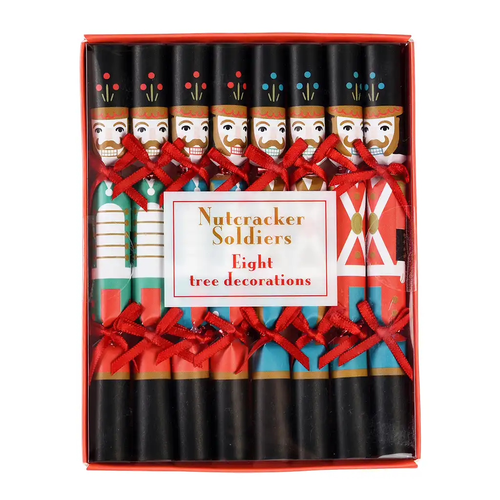 mini-weihnachtsbaumdekoration nutcracker soldier (packung mit 8 stück)