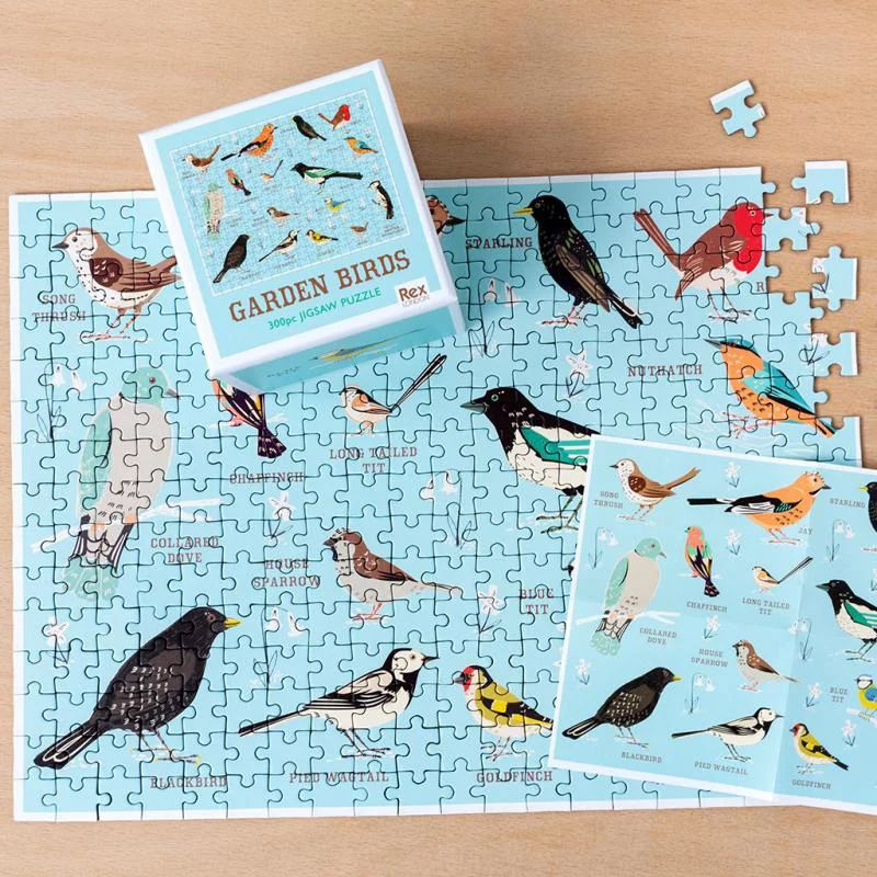 jigsaw puzzle (300 pieces) - garden birds