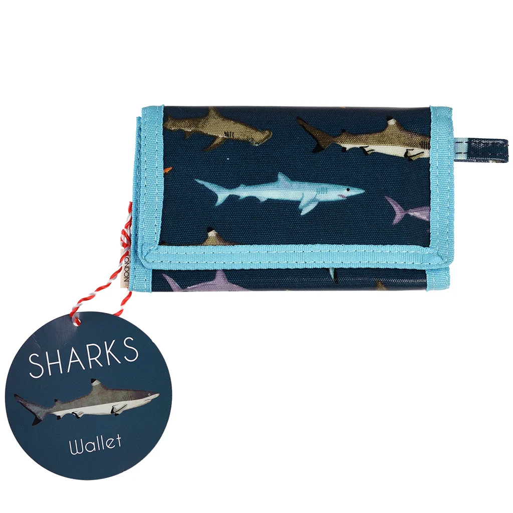 children's wallet - sharks