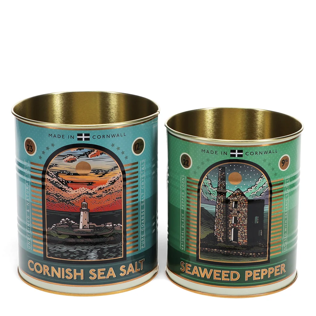 boîtes de conservation (lot de 2) - cornish salt and pepper