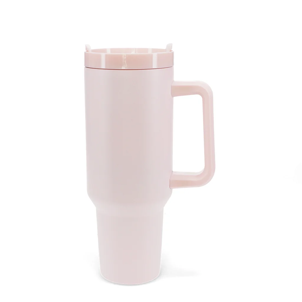 travel tumbler with handle (1.2ltr) - light pink