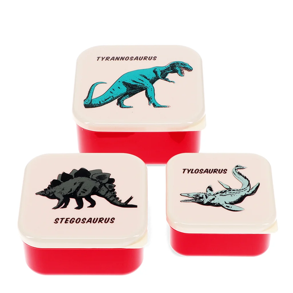 set de 3 boîtes à goûter prehistoric land