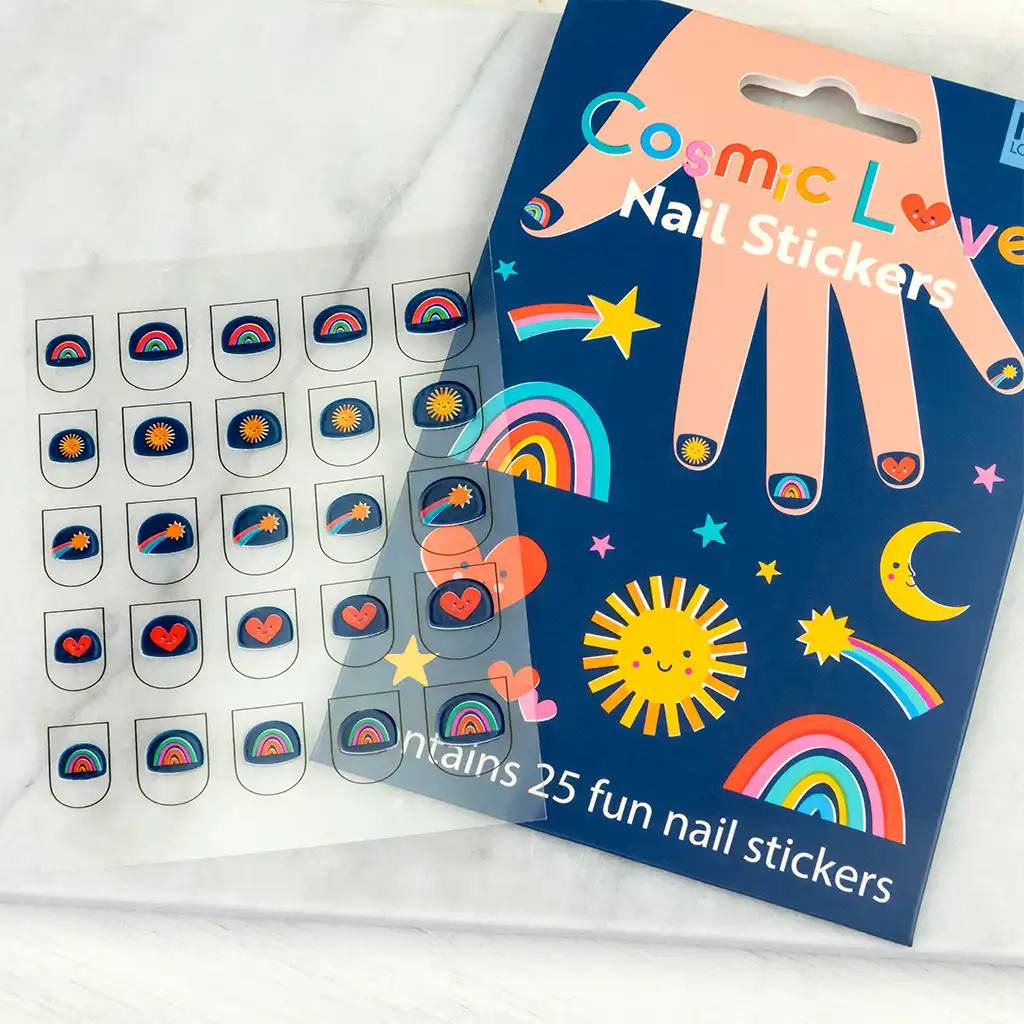 nagel-sticker für kinder - cosmic love