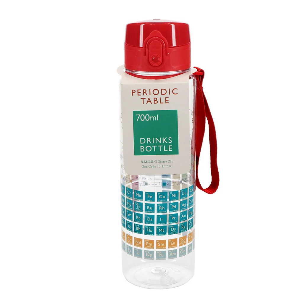 drinks bottle with push button lid 700ml - periodic table