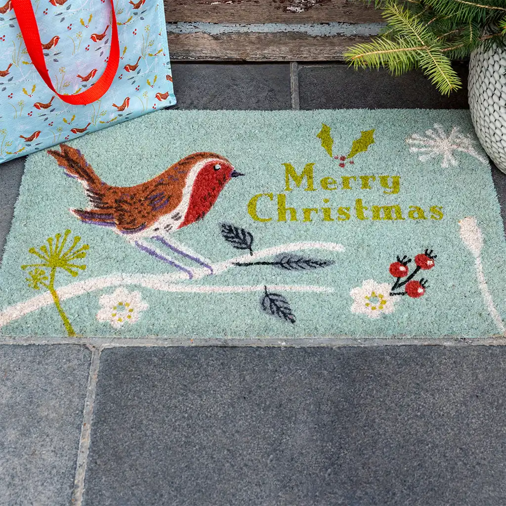 doormat - merry christmas winter walk