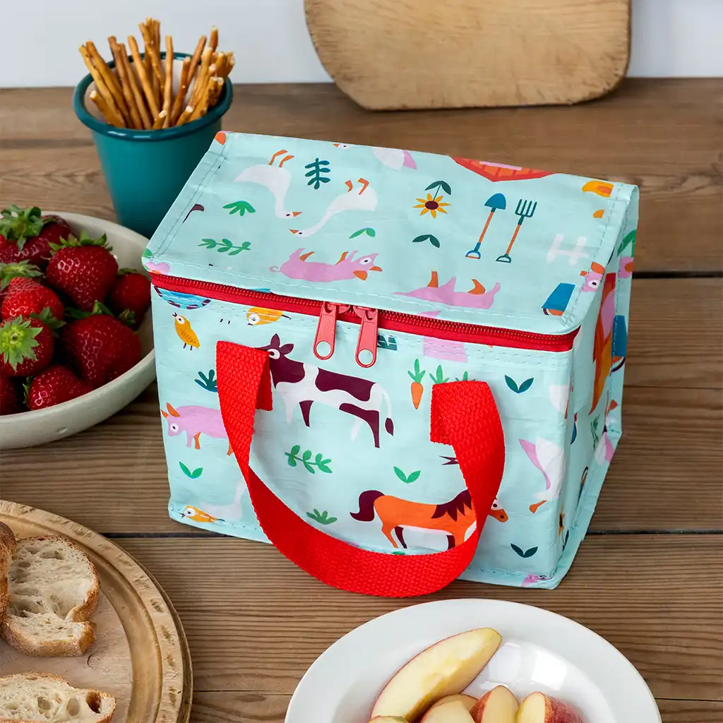 insulated lunch bag - farmyard