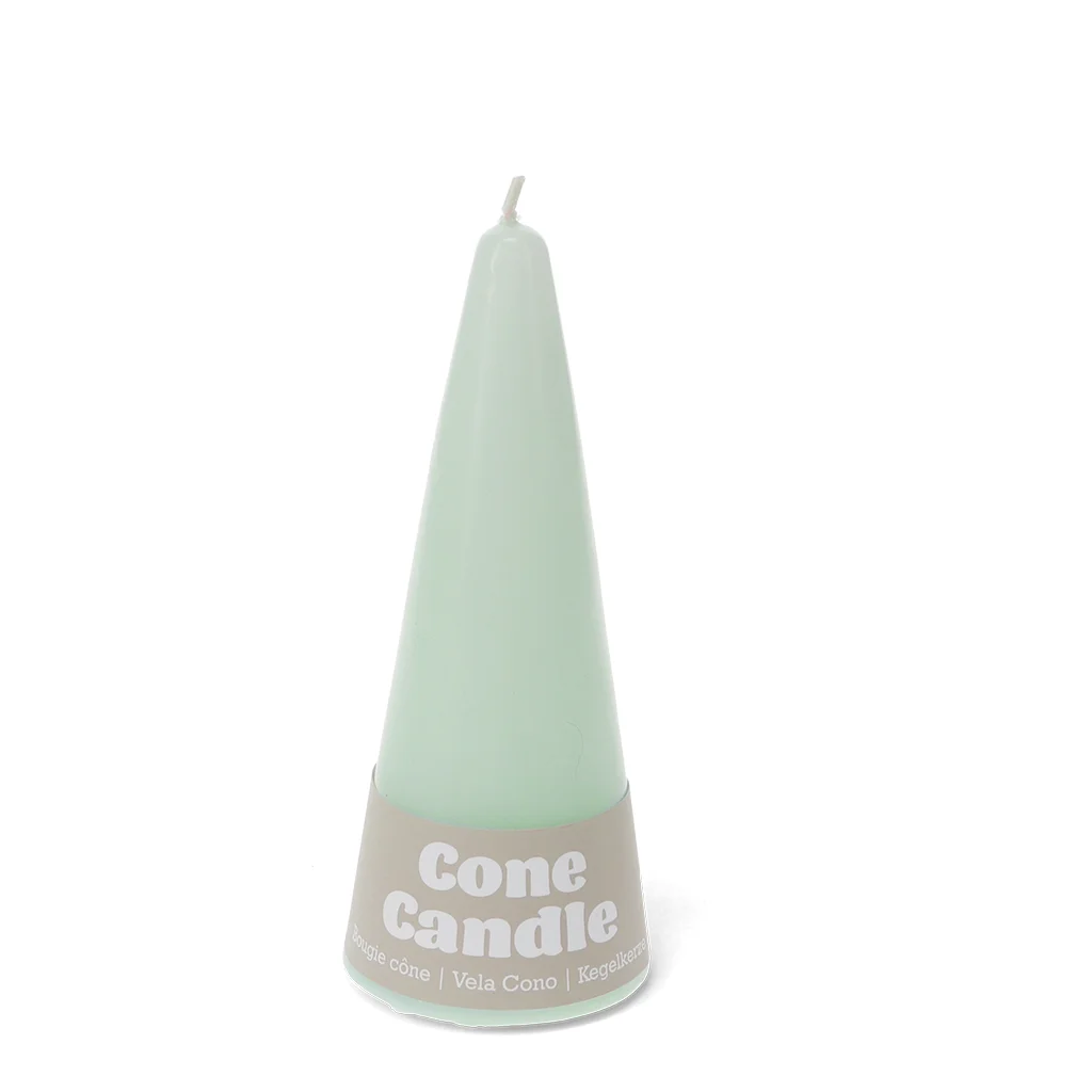 vela pequeña en forma de cono - verde menta