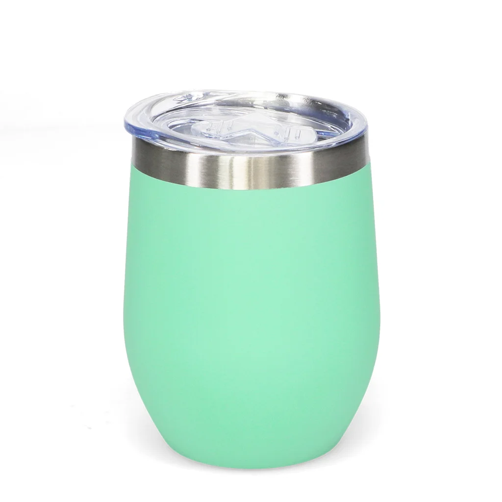 rubber coated travel cup 350ml - mint green