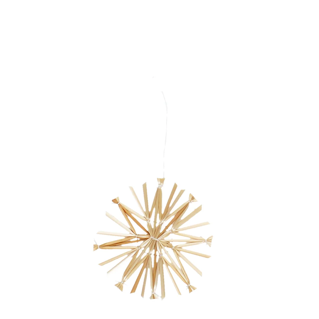 decoración en forma de estrella de paja (8 cm)